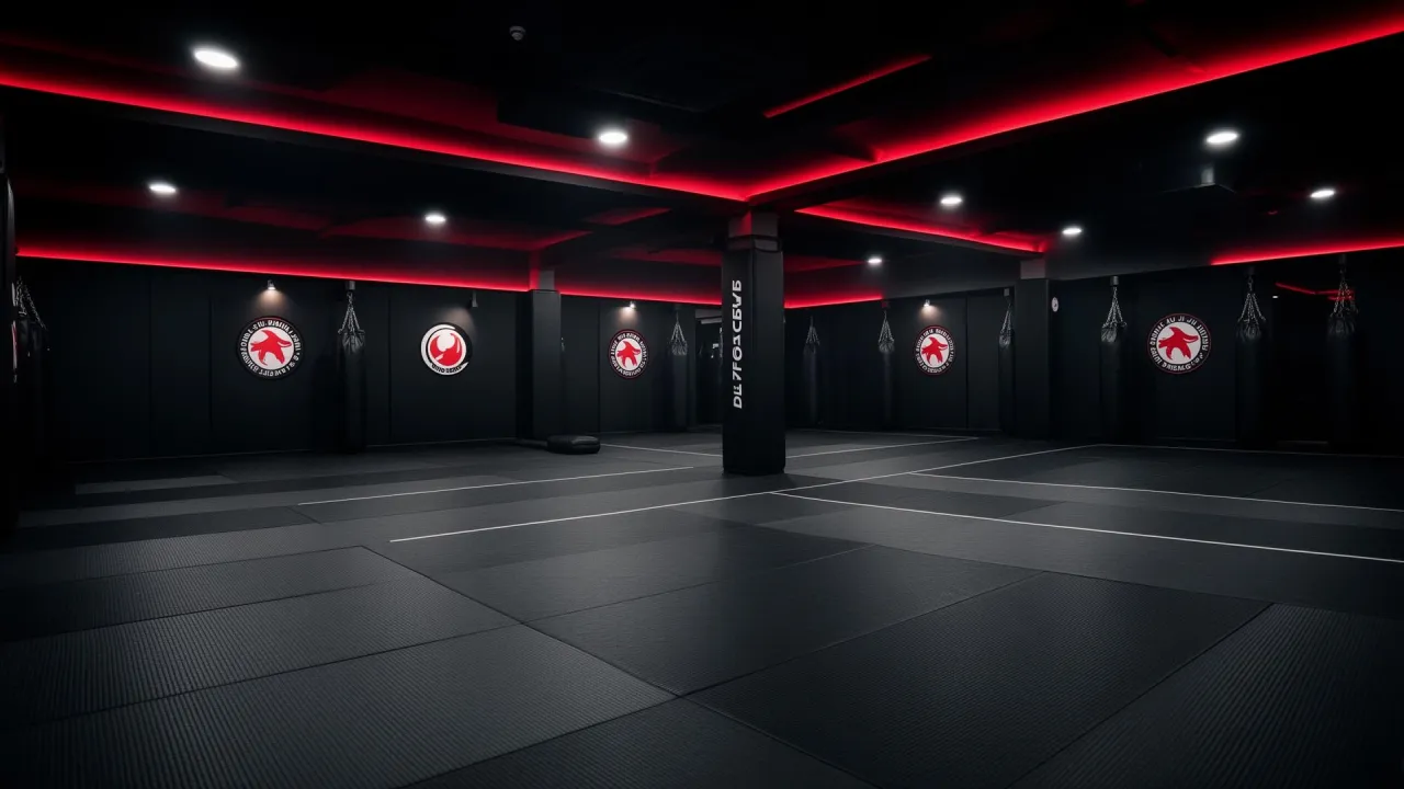 Interior do Dojo Elite Tiger Uberlândia
